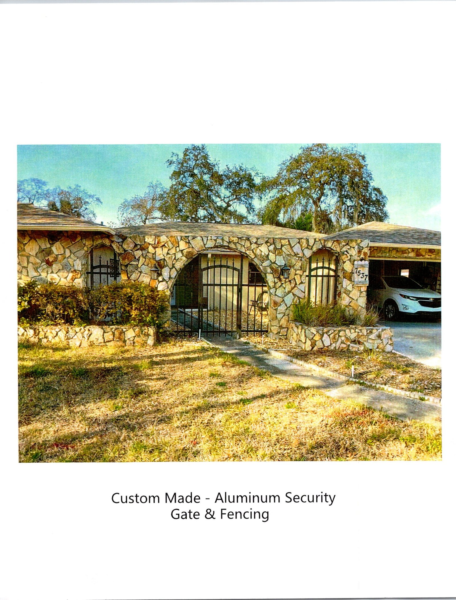 Bronze custom gate installed
