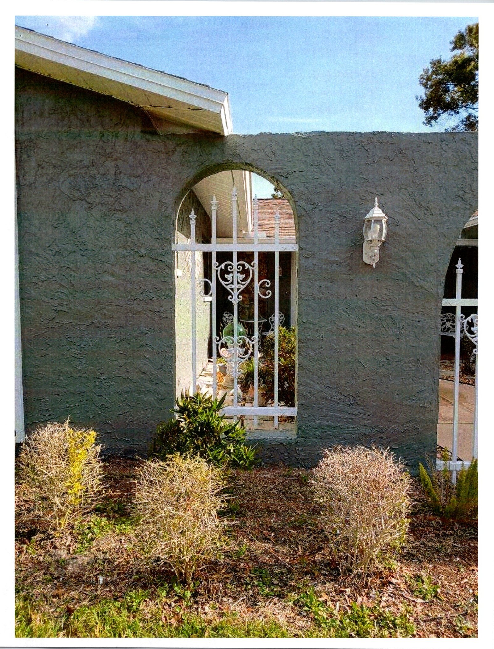 White aluminum gate almost completed